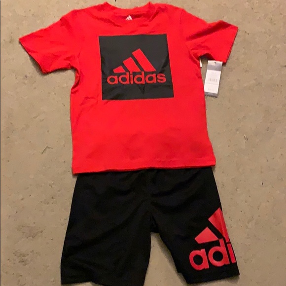 adidas boys short sets